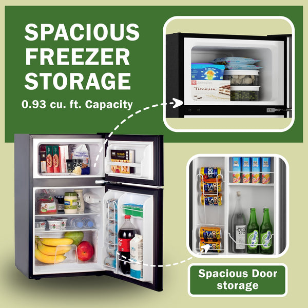 Equator Advanced Appliances 3.2-cu ft Mini Fridge with Freezer ( Stainless ) ENERGY STAR