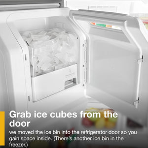 Whirlpool Standard-Depth 26.8-cu ft 3 -Door French Door Refrigerator with Dual Ice Maker with Water and Ice Dispenser ( Fingerprint Resistant Black Stainless ) ENERGY STAR Certified