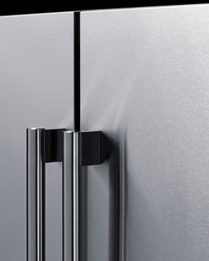 Summit Appliance 3.78-cu ft Built-In Mini Fridge with Freezer ( Stainless steel door and black cabinet )