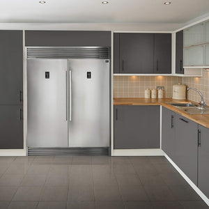 FORNO Rizzuto 27.6-cu ft Counter-Depth Side-by-Side Refrigerator ( Stainless steel ) ENERGY STAR Certified