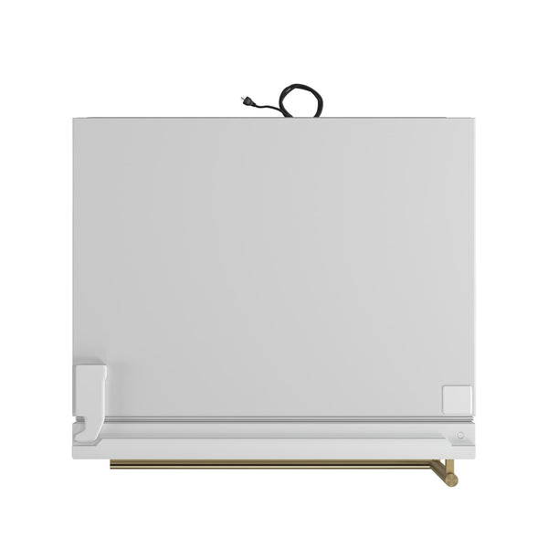 FORNO Milano Espresso 17.2-cu ft Counter-Depth Bottom-Freezer Refrigerator with Ice Maker ( White ) ENERGY STAR Certified