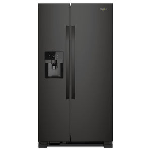 Whirlpool 21.4-cu ft Side-by-Side Refrigerator with Ice Maker ,Water and Ice Dispenser ( Black ) ENERGY STAR Certified