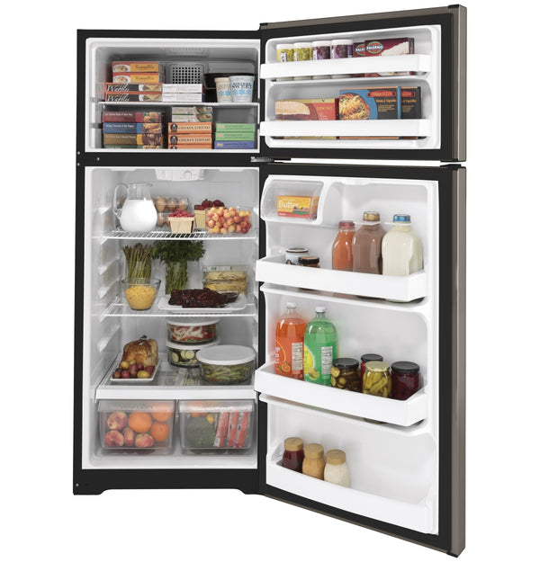 GE 17.5-cu ft Top-Freezer Refrigerator ( Silver ) ENERGY STAR Certified