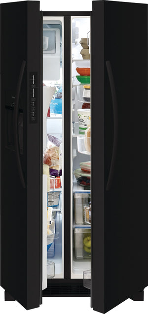Frigidaire 22.3-cu ft Side-by-Side Refrigerator with Ice Maker ,Water and Ice Dispenser ( Black ) ENERGY STAR Certified