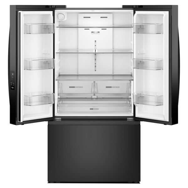 Whirlpool Standard-Depth 30.52 3 -Door French Door Refrigerator with Ice Maker ( Black ) ENERGY STAR Certified