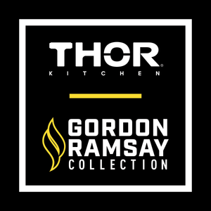 Thor Kitchen Counter-Depth Gordon Ramsay Series 20.3-cu ft 3 -Door French Door Refrigerator with Ice Maker with Ice Dispenser ( Stainless Steel with Navy Accents ) ENERGY STAR Certified