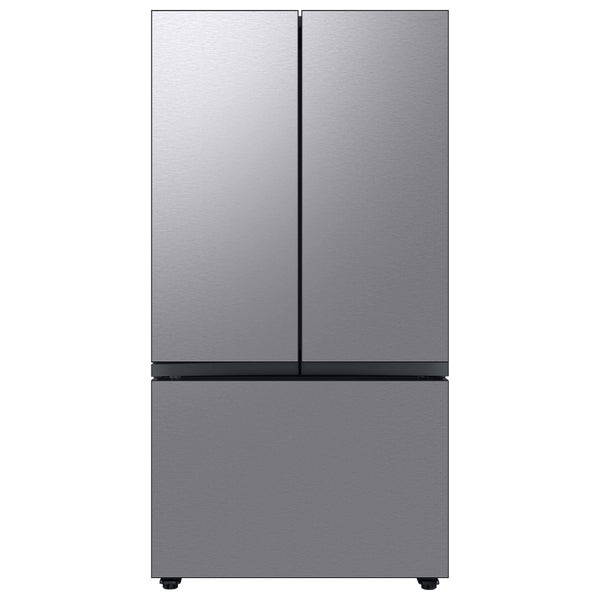 Samsung Bespoke Standard-Depth Beverage Center 30.1-cu ft 3 -Door Smart Compatible French Door Refrigerator with Dual Ice Maker with Water Dispenser and Door within Door ( Stainless Steel - All Panels ) ENERGY STAR Certified