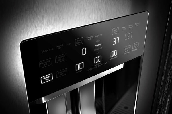 KitchenAid 20.8-cu ft Counter-Depth Side-by-Side Refrigerator Built-In ,Water and Ice Dispenser ( Stainless Steel )