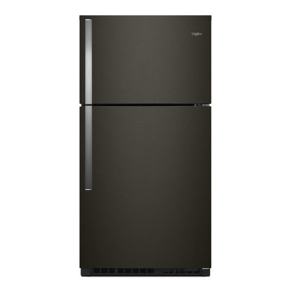 Whirlpool 21.3-cu ft Top-Freezer Refrigerator ( Fingerprint Resistant Black Stainless ) ENERGY STAR Certified