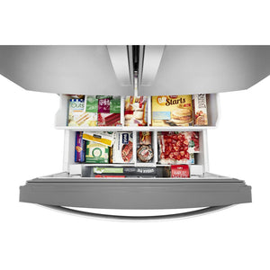 Whirlpool Standard-Depth 26.8-cu ft 3 -Door French Door Refrigerator with Ice Maker with Water and Ice Dispenser ( Fingerprint Resistant Stainless Steel ) ENERGY STAR Certified