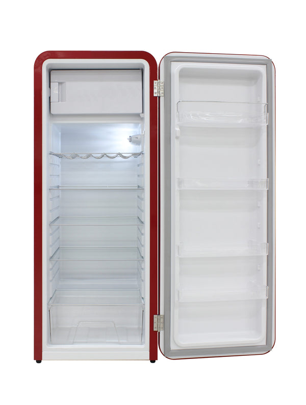 Brama 9.9-cu ft Counter-Depth Top-Freezer Refrigerator ( Red )