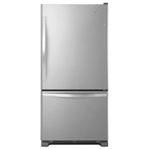 Whirlpool 18.7-cu ft Standard-Depth Bottom-Freezer Refrigerator with Ice Maker ( Stainless steel ) ENERGY STAR Certified