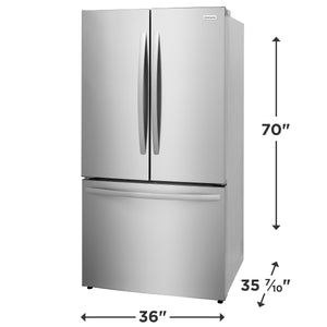 Frigidaire Standard-Depth 28.8-cu ft 3 -Door French Door Refrigerator with Ice Maker with Water Dispenser ( Smudge-Proof Stainless Steel ) ENERGY STAR Certified