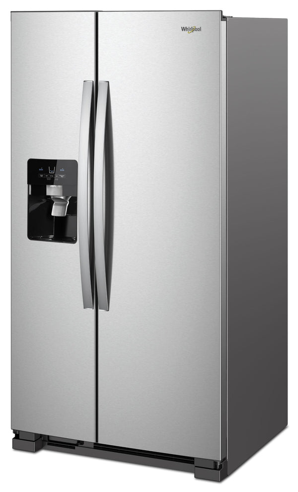 Whirlpool 21.4-cu ft Side-by-Side Refrigerator with Ice Maker ,Water and Ice Dispenser ( Stainless Steel ) ENERGY STAR Certified