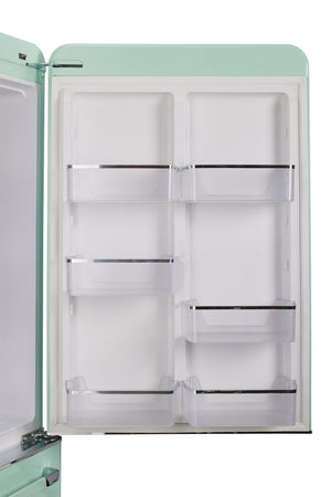 UNIQUE Classic Retro 17.7-cu ft Counter-Depth Bottom-Freezer Refrigerator with Ice Maker ( Summer Mint Green ) ENERGY STAR Certified