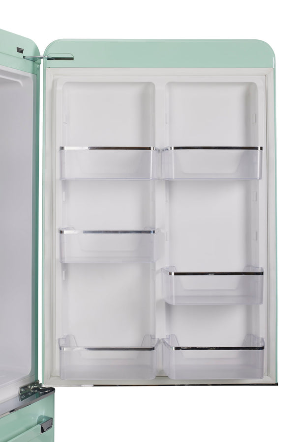 UNIQUE Classic Retro 17.7-cu ft Counter-Depth Bottom-Freezer Refrigerator with Ice Maker ( Summer Mint Green ) ENERGY STAR Certified