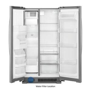 Whirlpool 21.4-cu ft Side-by-Side Refrigerator with Ice Maker ,Water and Ice Dispenser ( Stainless Steel ) ENERGY STAR Certified
