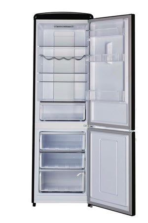 UNIQUE Classic Retro 11.7-cu ft Counter-Depth Bottom-Freezer Refrigerator Midnight Black ) ENERGY STAR Certified