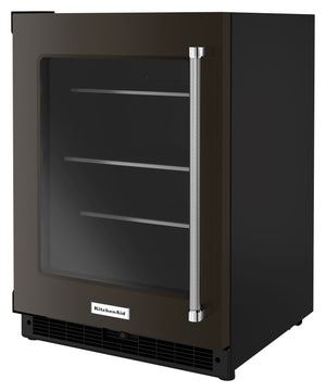 KitchenAid 5.2-cu ft Built-In Mini Fridge ( Black Stainless Steel with PRINTSHIELD )