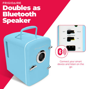 Frigidaire Built-in Bluetooth Speaker 0.3-cu ft Mini Fridge ( Blue ) Garage Ready