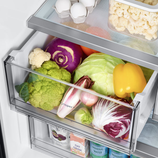 Samsung Bespoke Counter-Depth 24-cu ft 3 -Door Smart Compatible French Door Refrigerator with Dual Ice Maker with Water Dispenser ( Stainless Steel - All Panels ) ENERGY STAR Certified