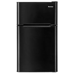 GZMR 3.2 cu ft Compact Stainless Steel Refrigerator 3.2-cu ft with Freezer ( Black )
