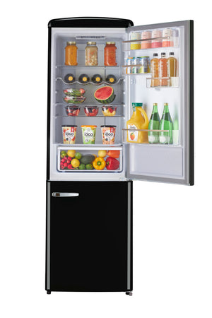 UNIQUE Classic Retro 11.7-cu ft Counter-Depth Bottom-Freezer Refrigerator Midnight Black ) ENERGY STAR Certified