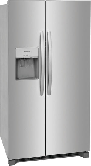 Frigidaire 25.6-cu ft Side-by-Side Refrigerator with Ice Maker ,Water and Ice Dispenser ( Fingerprint Resistant Stainless Steel ) ENERGY STAR Certified