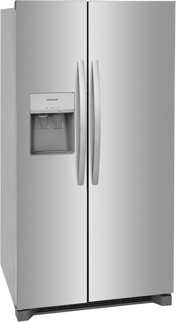Frigidaire 25.6-cu ft Side-by-Side Refrigerator with Ice Maker ,Water and Ice Dispenser ( Fingerprint Resistant Stainless Steel ) ENERGY STAR Certified
