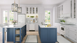 UNIQUE Classic Retro 17.7-cu ft Counter-Depth Bottom-Freezer Refrigerator with Ice Maker ( Marshmallow White ) ENERGY STAR Certified