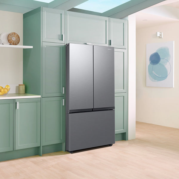 Samsung Counter-Depth Mega Capacity 27-cu ft 3 -Door Smart Compatible French Door Refrigerator with Dual Ice Maker ( Fingerprint Resistant Stainless Look ) ENERGY STAR Certified