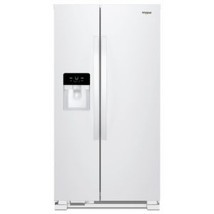 Whirlpool In-Door Can Caddy 21.4-cu ft Side-by-Side Refrigerator with Ice Maker ,Water and Ice Dispenser ( White )