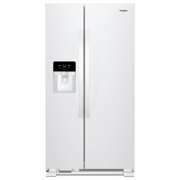 Whirlpool In-Door Can Caddy 21.4-cu ft Side-by-Side Refrigerator with Ice Maker ,Water and Ice Dispenser ( White )