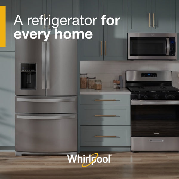 Whirlpool Standard-Depth 26-cu ft 4 -Door French Door Refrigerator with Ice Maker with Water and Ice Dispenser ( Fingerprint Resistant Stainless Steel )