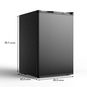 Euhomy 4.4-cu ft Built-In Mini Fridge with Freezer ( Black ) Garage Ready