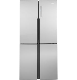 Haier 16.8-Cu. Feet Counter-Depth Bottom-Freezer Refrigerator Ice Maker Optional (sold separately) ( Stainless ) ENERGY STAR Certified
