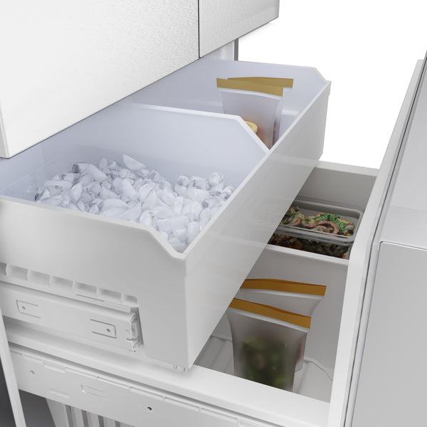 Bosch Fastest Ice Maker Standard-Depth 300 Series 26-cu ft 3 -Door Smart Compatible French Door Refrigerator with Ice Maker with Water and Ice Dispenser ( Stainless Steel ) ENERGY STAR Certified