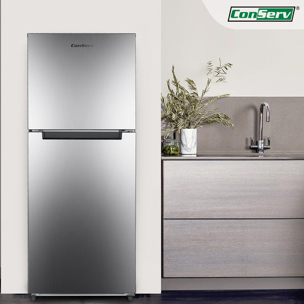 ConServ 10.1-cu ft Counter-Depth Top-Freezer Refrigerator ( Stainless Steel ) ENERGY STAR Certified