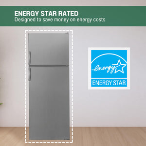 Equator Advanced Appliances 14.3-cu ft Counter-Depth Top-Freezer Refrigerator ( Stainless Steel ) ENERGY STAR Certified