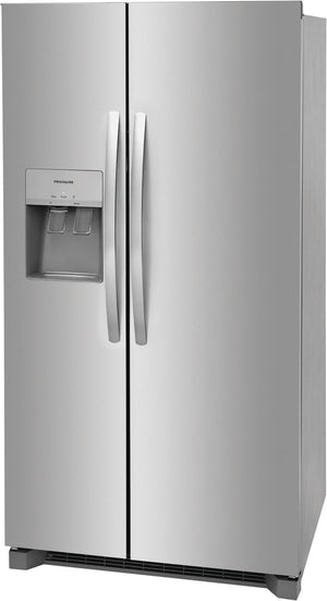 Frigidaire 25.6-cu ft Side-by-Side Refrigerator with Ice Maker ,Water and Ice Dispenser ( Stainless steel ) ENERGY STAR Certified
