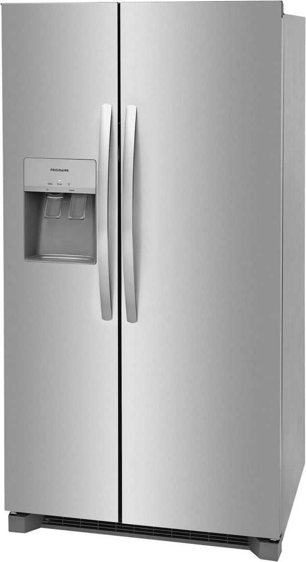 Frigidaire 25.6-cu ft Side-by-Side Refrigerator with Ice Maker ,Water and Ice Dispenser ( Stainless steel ) ENERGY STAR Certified