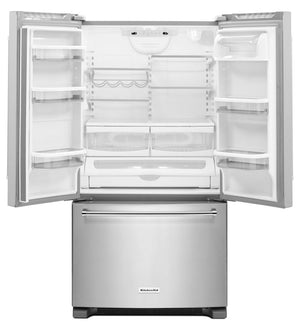 KitchenAid Standard-Depth 25.2-cu ft 3 -Door French Door Refrigerator with Ice Maker with Water Dispenser ( Stainless steel ) ENERGY STAR Certified