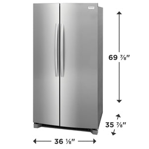 Frigidaire Gallery 26-cu ft Side-by-Side Refrigerator with Ice Maker and Water Dispenser ( Smudge-Proof Stainless Steel ) ENERGY STAR Certified