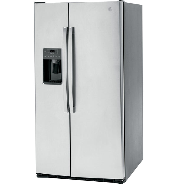 GE 25.3-cu ft Side-by-Side Refrigerator with Ice Maker ,Water and Ice Dispenser ( Stainless steel ) ENERGY STAR Certified