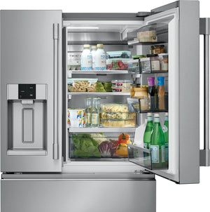 Frigidaire Professional Counter-Depth 21.4-cu ft 4 -Door French Door Refrigerator with Dual Ice Maker with Water and Ice Dispenser ( Smudge-Proof Stainless Steel ) ENERGY STAR Certified