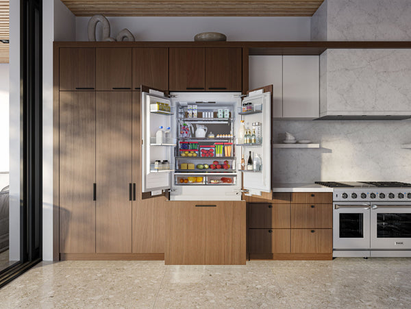 Thor Kitchen Counter-Depth 19.6-cu ft 3 -Door Built-In French Door Refrigerator with Ice Maker with Water Dispenser ( Custom panel ready ) ENERGY STAR Certified