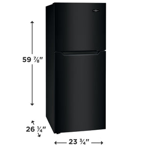Frigidaire 10.1-cu ft Counter-Depth Top-Freezer Refrigerator ( Black ) Garage Ready ENERGY STAR Certified