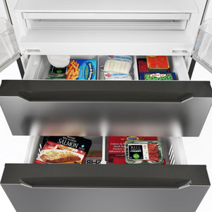 KoolMore Counter-Depth 22.5-cu ft 4 -Door French Door Refrigerator with Ice Maker ( Stainless steel )