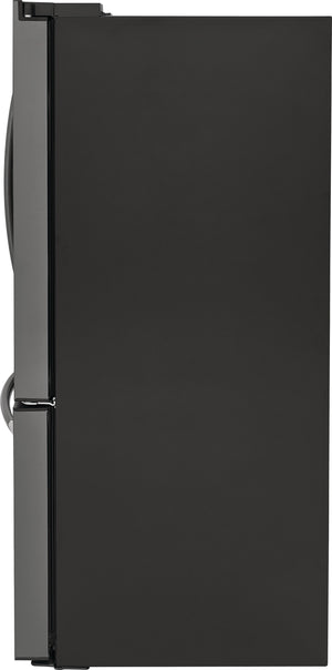 Frigidaire Gallery Standard-Depth 27.8-cu ft 3 -Door French Door Refrigerator with Dual Ice Maker with Water and Ice Dispenser ( Fingerprint Resistant Black Stainless Steel ) ENERGY STAR Certified