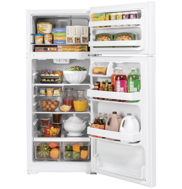 GE 16.6-cu ft Top-Freezer Refrigerator ( White ) ENERGY STAR Certified